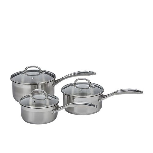 Swiss Diamond Premium Steel Induction 3 Piece Saucepan Set